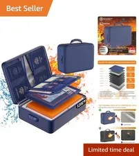 Secure 5200°F Fireproof Organizer with Lock & 36 Compartments for Safe Storage