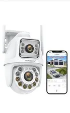Dual Lens Linkage Security Camera Outdoor,Wireless PTZ Dual Screen Camera,360...