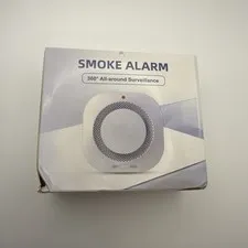 Battery Powered Smoke Detector Alarm White New Sealed