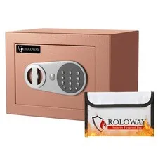 Home Digital Safe Box High Security Money Cash Document Box Fireproof Bag Khaki