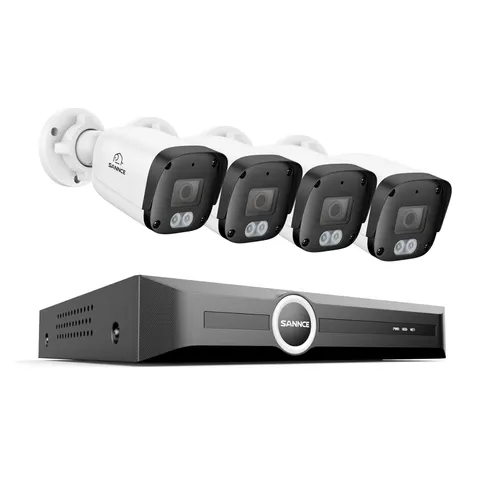 SANNCE 8CH NVR 5MP POE Security Camera System Audio Recording Outdoor AI Motion