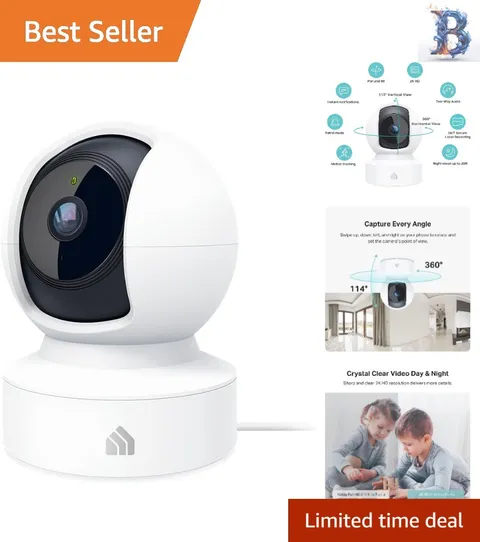 Smart Kasa 2K+ Security Camera: Real-Time Motion Alerts & Voice Control Enabled