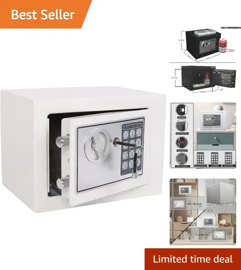 Compact Security Safe with Digital Keypad - Perfect for Cash & Jewelry Storage