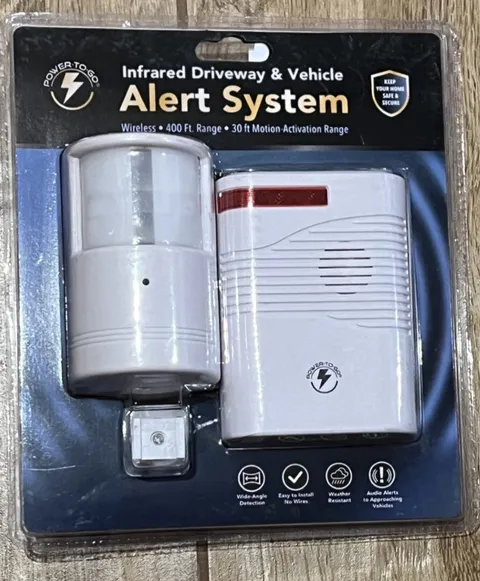 Power To Go Infrared Driveway & Vehicle Alert System Wireless Motion Activated 