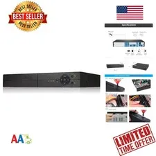 4CH 1080P DVR NVR 5-in-1 Hybrid CCTV Security System 4TB USB Backup
