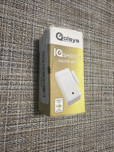 Qolsys IQ Shock-S QS1138-840 Wireless S-Line Indoor Glass Break Detector, White