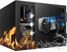 2.0 Cu Ft Fireproof Safe with Biometric Lock & Digital Keypad