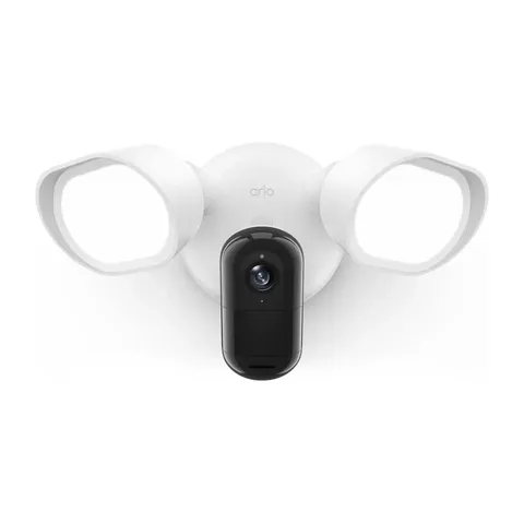 Arlo Wired Floodlight Camera 2K HDR 2000 Lumens Outdoor Security FLW2001 White