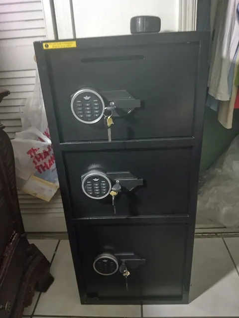 9 Cubic Feet 1 Hour Fireproof Safe 3 Drawers 3 Keys 3 Combination Safe 35"...