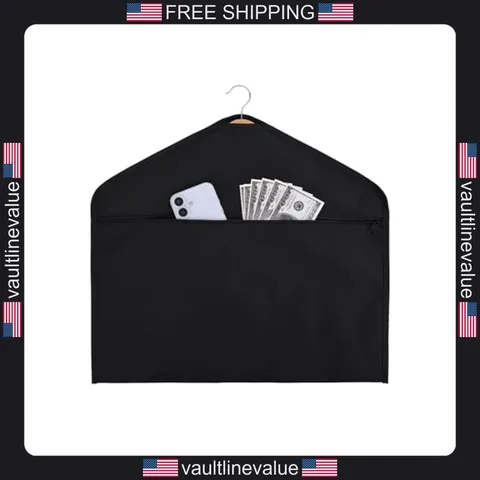 Hanger diversion safe bag hidden storage pocket for travel home hotel 1 pack
