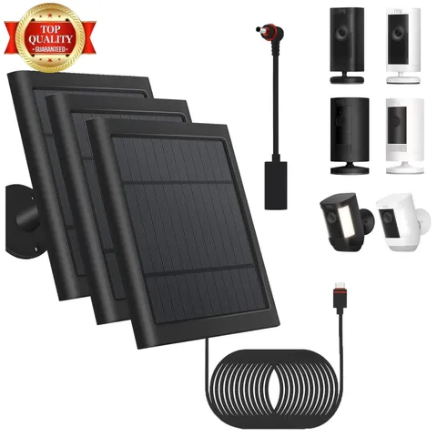 3 Pack - Solar Panel for Security Camera Spotlight Cam Plus/Pro(Battery) Stick u