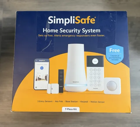 SimpliSafe Smart Home Security System (7-Piece Kit) – Base Station, Keypad-NEW
