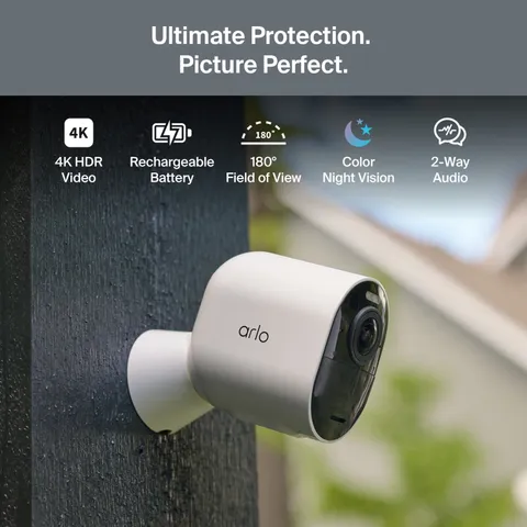 Arlo Ultra Add On Security Camera 4K HDR (3rd Gen, 2025 Release) Wireless, 1 Cam