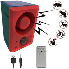 Solar Motion Sensor Alarm, 130db Loud, Strobe Light