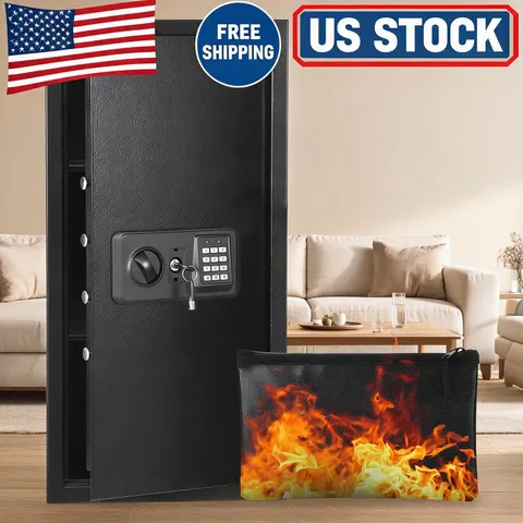 Digital Keypad Safe Box for Home with Fireproof Bag, Heavy Duty Steel Security