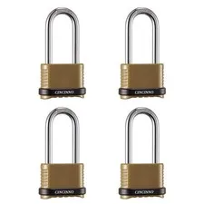 CINCINNO Heavy Duty Combination Lock, 4-Digit Combo Lock with Long