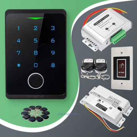 HOMSECUR Weatherproof IP66 APP WIFI Fingerprint PIN Access Control Touch Keypad