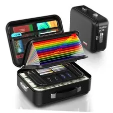 Fireproof Document Box with Combination Lock, Fireproof Water Resistant Hard