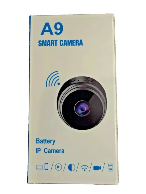 A9 Smart Camera 1080p Wi-Fi IP Indoor Security Cam Battery MicroSD/Cloud
