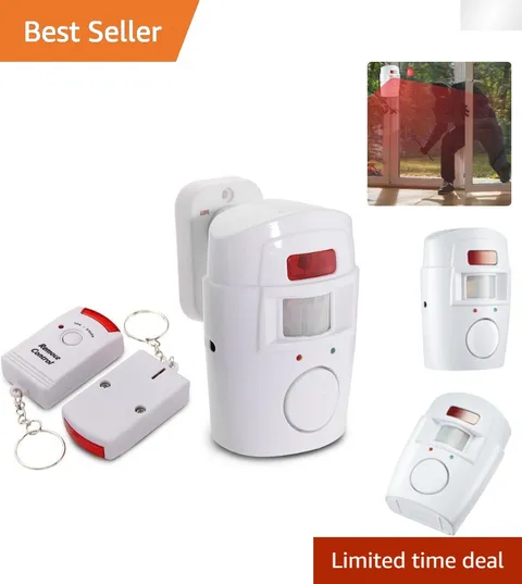 Battery-Powered Infrared Motion Detection Alarm - 5m Range - Adjustable Setup