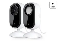 2 Pack Arlo Essential Indoor Security Camera 2K Wired Plug-in 2nd Gen