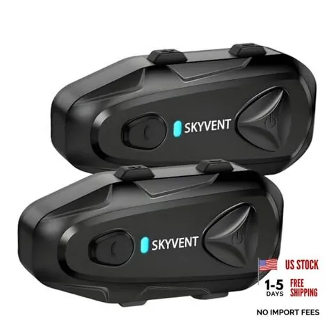 Motorcycle Bluetooth Communication System Headset Intercom, 4 Riders 1500m Q4