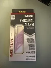 Sabre 2-in-1 Personal Alarm Light Purple with LED 130dB Dual