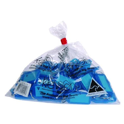 NEW 50x Kevron ID5 Key Tags Blue Pack + Paper Insert