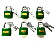 NOS! LOT OF (6) CHINA PADLOCKS w/ KEYS