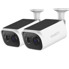 Swann Evo Wireless Outdoor 2K Cameras with Integrated Solar Panel