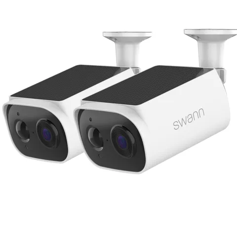 Swann Evo Wireless Outdoor 2K Cameras with Integrated Solar Panel