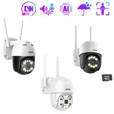 ZOSI 2/3/5MP 4K WiFi Security IP Camera Outdoor 2-Way Talk AI Human/Car Detect