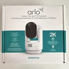 Arlo Essential Indoor Pan/Tilt Camera 2K Wi-Fi Motion Tracking Night Vision