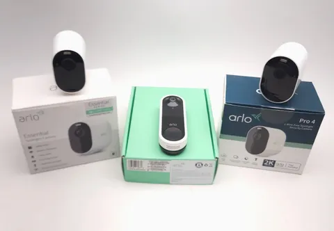 Lot of 3 Arlo Spotlight , Doorbell, Pro 4 2K Wireless HDR Add-On Security Camera