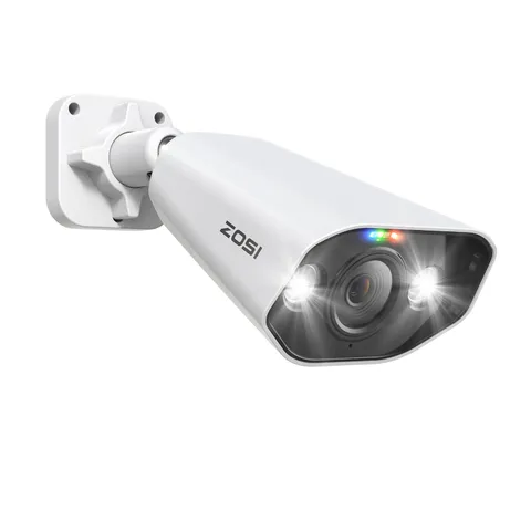 ZOSI PoE 5MP Security Color Night Vision IP Camera Metal Outdoor CCTV System