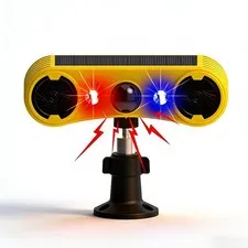 Solar Outdoor Motion Sensor Alarm - Infrared, Dog Barking&Gunshot Sound Alarm...