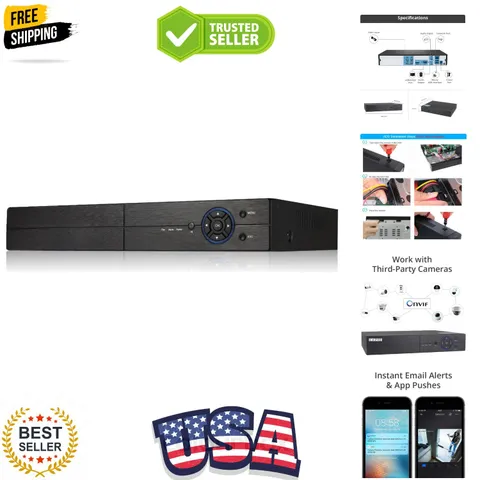 4CH 1080P 5-in-1 HD Analog Hybrid DVR&NVR Supports Up to 5MP  Camera+2MP AHD/...
