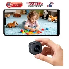 Mini Security Camera, 1080P HD WiFi Home Indoor Outdoor Camera for Baby/Pet/N...