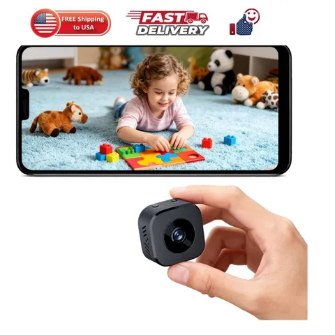 Mini Security Camera, 1080P HD WiFi Home Indoor Outdoor Camera for Baby/Pet/N...