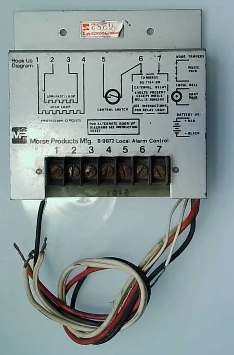 Morse Products B-9872 Local Alarm Control Board