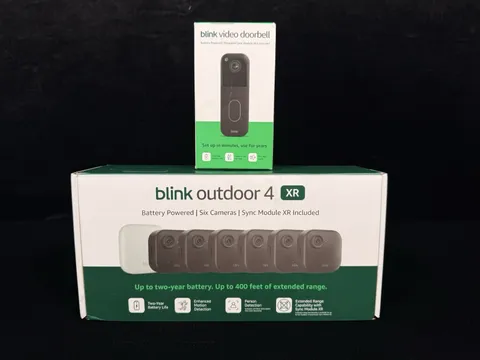 Blink Outdoor 4 Wireless XR Camera Security System & Blink Video Doorbell BUNDLE