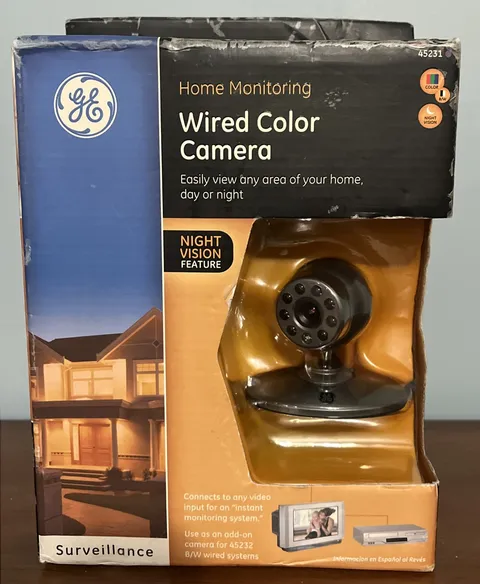 GE 45231 Home Monitoring Wired Color Camera Night Vision NEW Sealed NOS