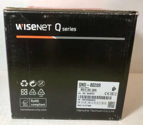 Hanwha Wisenet QND-8020R 5MP IR Network Dome IP Camera New Open Box White