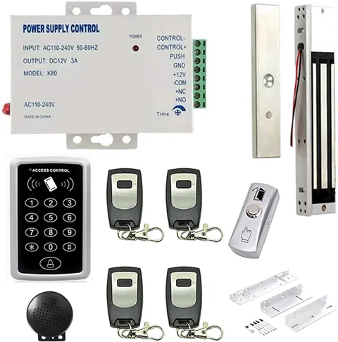 Remote Control Keypad Inswinging Door 600Lbs Electromagnetic Lock Kit with Brack