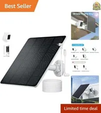 Ring Camera Solar Panel Charger, Compatible with Stick Up Cam, Stick Up Cam P...
