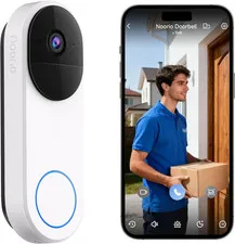 Wireless Doorbell Camera with Recharable Battery, 2K+ Resolution, 2-Way Audio, C