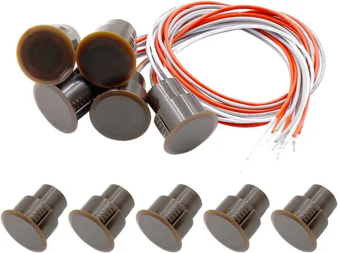 5 Sets RC-36 NC/NO Recessed Wired Magnetic Window/Door Contact Sensors Brown