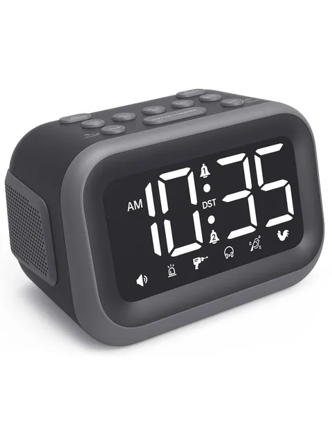 Super Loud Alarm Clock: 115dB Dual Alarms and 6 Alarm Sounds for Heavy Sleepe...