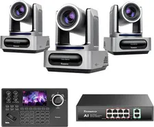 PTZ Camera Bundle - 30X AI Auto Tracking Sdi/Hdmi/Usb3.0/Lan(Poe) PTZ Camera(3Pc