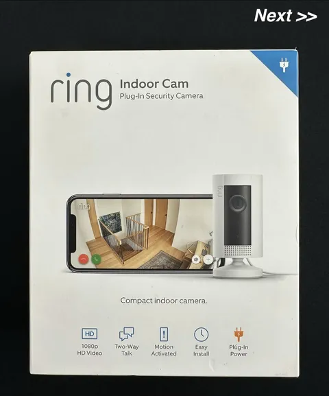 Ring Indoor Cam ( 1st Gen ) Compact Plug-In HD Security Camera With Two-Way Talk